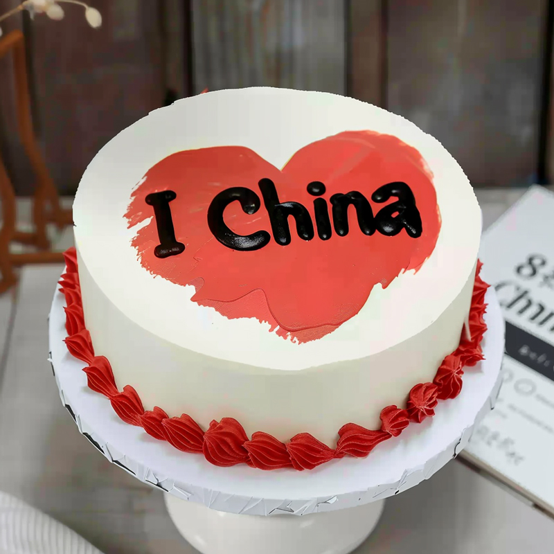 原创国庆节主题鲜奶蛋糕