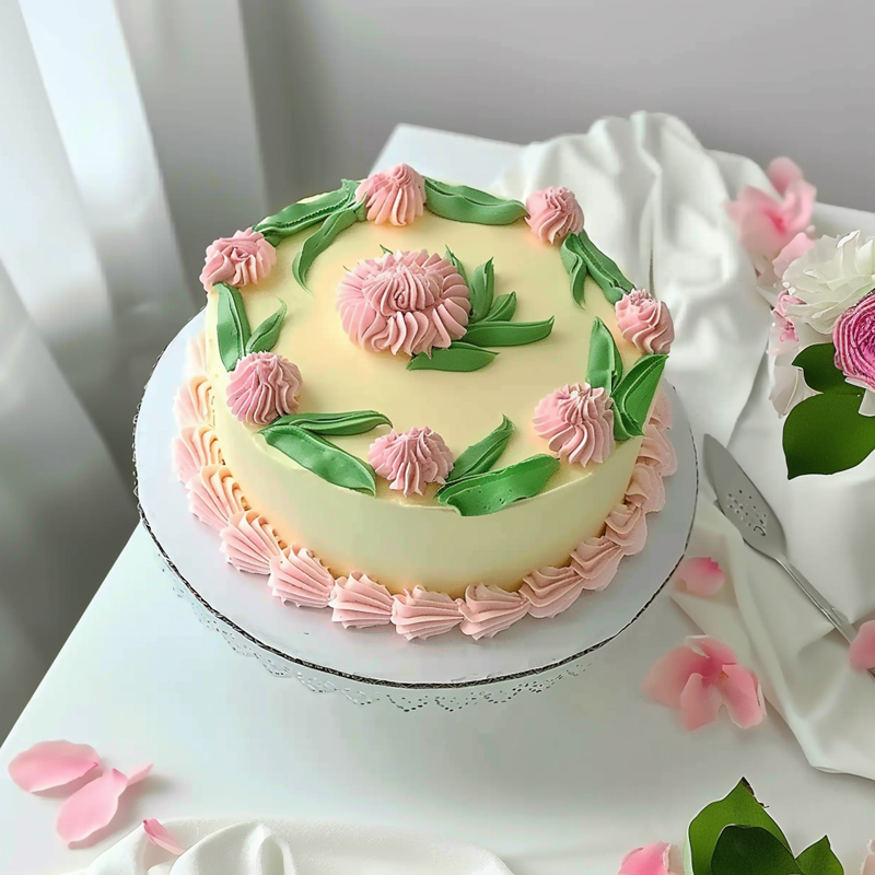 原创鲜花主题鲜奶蛋糕（五）