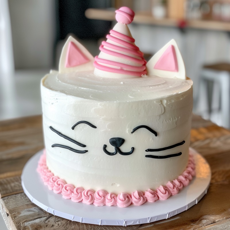 原创猫咪主题鲜奶蛋糕