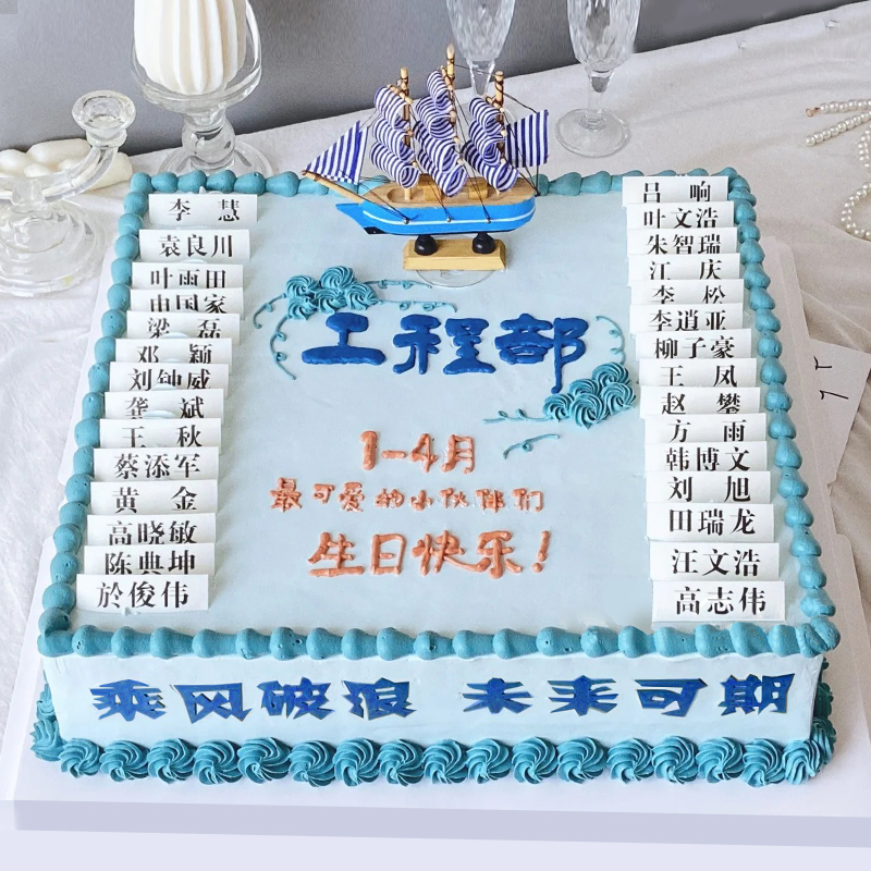 “乘风破浪”主题企业蛋糕