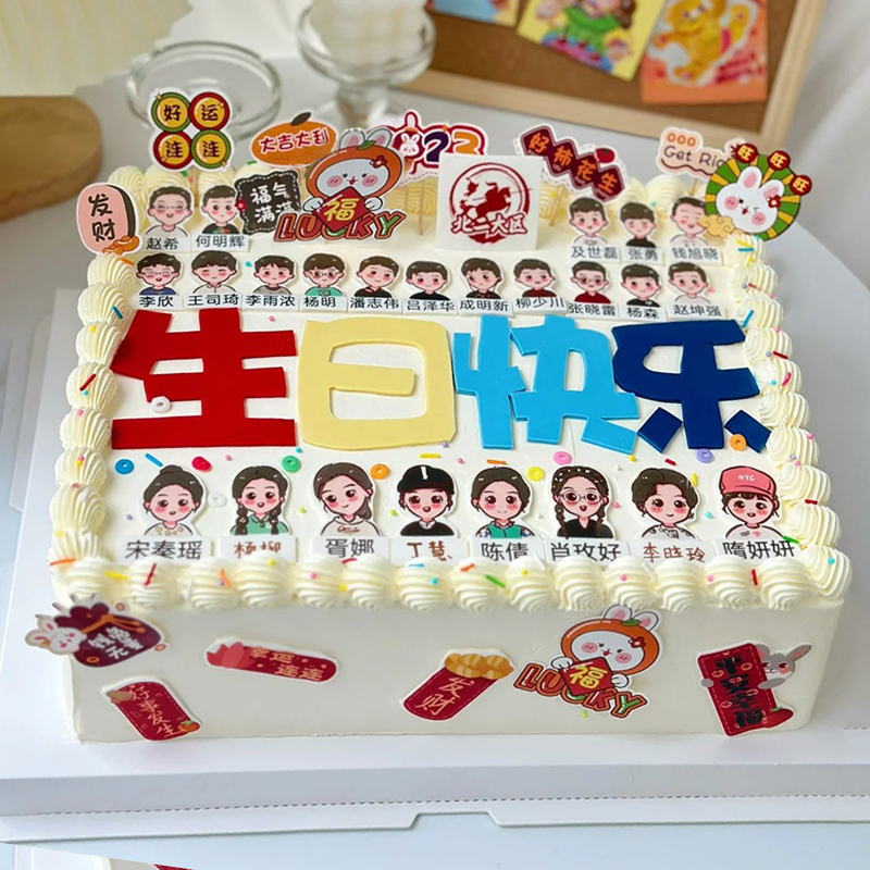 员工生日会主题企业蛋糕（二）