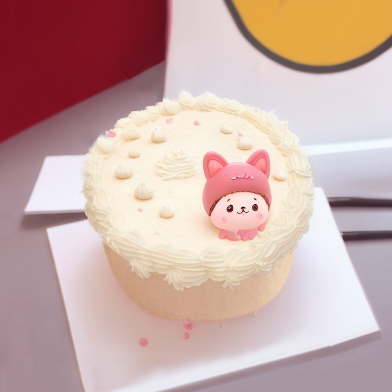 原创可爱翻糖生日蛋糕
