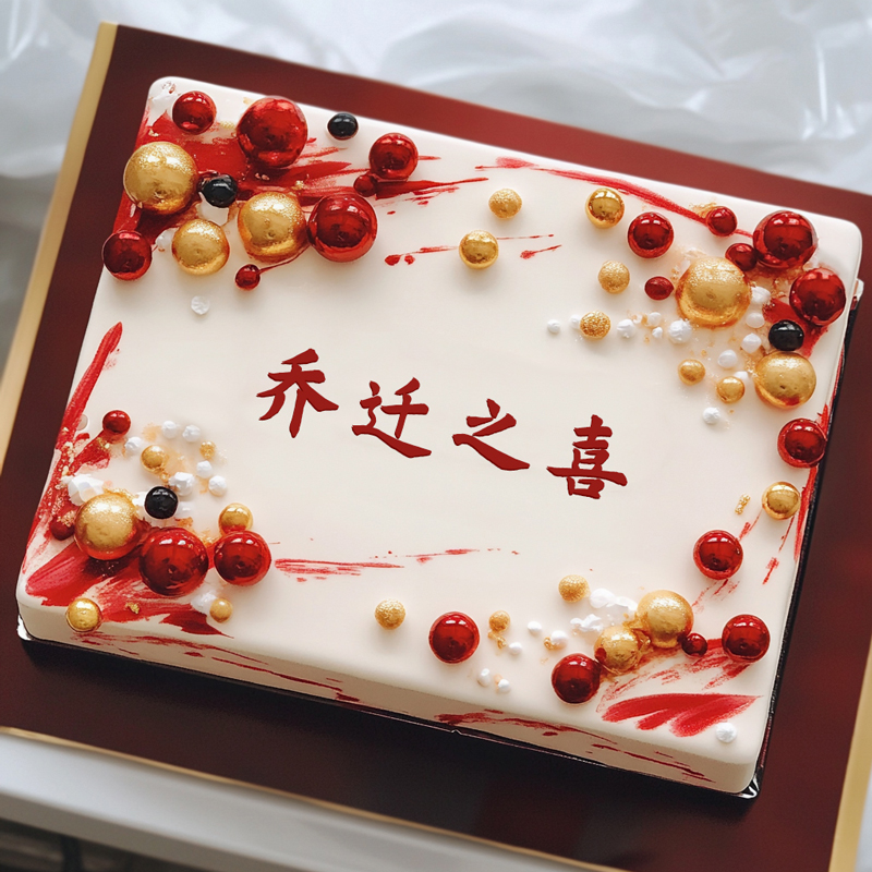 原创“乔迁之喜”主题企业蛋糕
