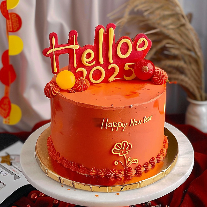 原创2025新年主题鲜奶蛋糕（三）