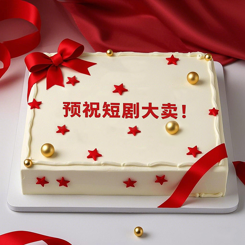 原创简约方形企业蛋糕（三）