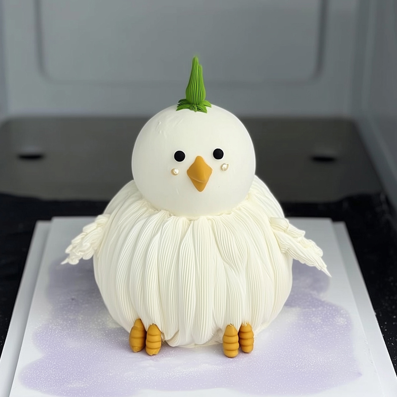 原创可爱小鸟主题鲜奶蛋糕