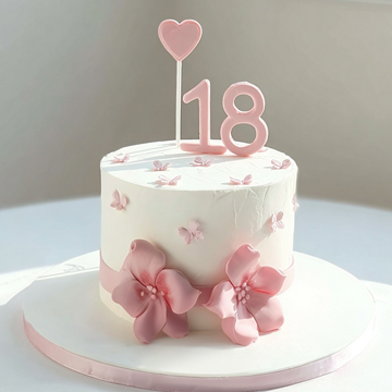 原创“18岁”成人礼主题翻糖鲜奶蛋糕